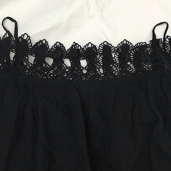 Lace Trimmed Cold Shoulder Blouse - Picture 5 of 6